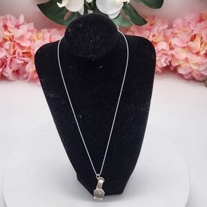 Floating Heart Necklace Spoon Jewelry Art Deco Silverware Jewelry Noblesse